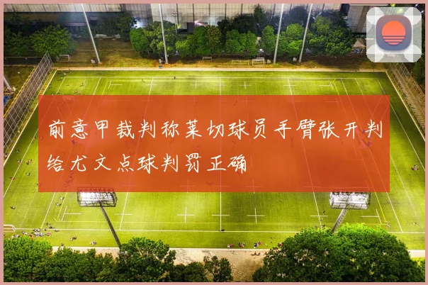 前意甲裁判称莱切球员手臂张开判给尤文点球判罚正确